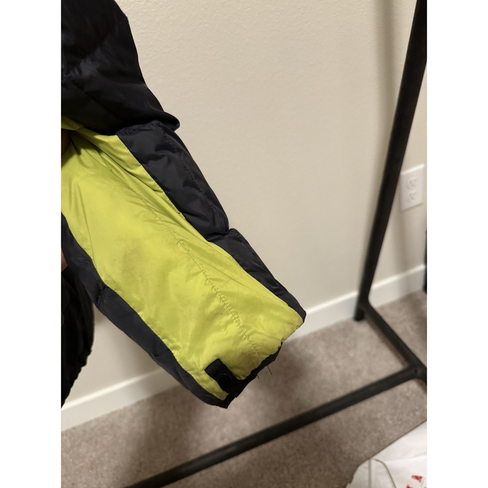 The North Face 550 Down Puffer Jacket Men's XL Black Green Full Zip Gorpcore - Picture 4 of 6